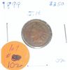 1899 INDIAN HEAD PENNY RED BOOK VALUE IS $5.00 *NICE EARLY PENNY*!! COIN CAME OUT OF SAFE!!