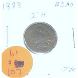 1888 INDIAN HEAD PENNY RED BOOK VALUE IS $5.00 *NICE EARLY PENNY*!! COIN CAME OUT OF SAFE!!