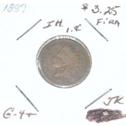 1887 INDIAN HEAD PENNY *NICE EARLY PENNY*!! COIN CAME OUT OF SAFE!!