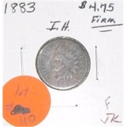 1883 INDIAN HEAD PENNY RED BOOK VALUE IS $12.00 *NICE EARLY FINE GRADE PENNY*!!