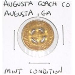 AUGUSTA COACH CO./AUGUSTA, GA TOKEN *RARE MINT CONDITION!! TOKEN CAME OUT OF SAFE!!