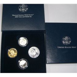 2005 COIN AND MEDAL SET-WESTWARD JOURNEY NICKEL SERIES & DOLLAR *NEW IN ORIGINAL BOX & PACKAGE!!