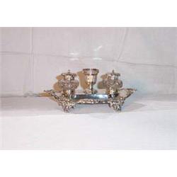 VICTORIAN SILVER INK STAND