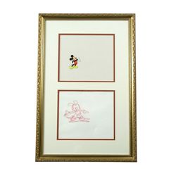 Disney Original Animation Cell & Drawing Mickey Mouse