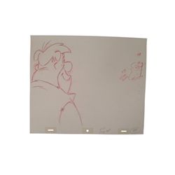 Flintstone's Fred Flintstone Original Production Drawing