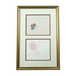 Disney Original Animation Cell & Drawing Goofy