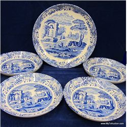 Spode Blue Italian 5 Pc. Bowl Set NIB