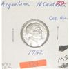 Image 1 : 1952 ARGENTINA 10 CENTAVOS *RARE NICE EARLY MS HIGH GRADE*!! COIN CAME OUT OF SAFE!!