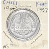 Image 1 : 1957 CHILI 10 PESOS UN CONDOR *RARE MS HIGH GRADE*!! COIN CAME OUT OF SAFE!!