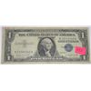 Image 1 : 1957 SERIES A SILVER CERTIFICATE $1 BILL *RARE VF GRADE*!! COIN CAME OUT OF SAFE!!