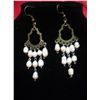 Image 1 : NATURAL 8.00 CTW CHANDELIER WHITE PEARL EARRINGS