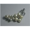 Image 1 : FLOWER STEM WHITE PEARL CZ BROOCH AUTHENTIC PHILIPPINE