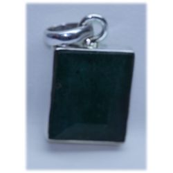 25.30 CTW EMERALD PENDANT .925 STERLING SILVER