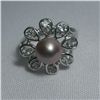 Image 1 : PURPLE PEARL FLOWER CZ RING;