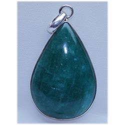 59.30 CTW EMERALD PENDANT .925 STERLING SILVER