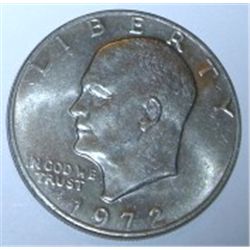1972 EISENHOWER "IKE" DOLLAR *RARE MINT STATE MS HIGH GRADE-NICE EARLY COIN*!! DOLLAR CAME OUT OF SA