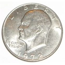 1972-D EISENHOWER "IKE" DOLLAR *RARE AU HIGH GRADE-NICE EARLY COIN*!! DOLLAR CAME OUT OF SAFE!!