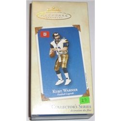 HALLMARK "KEEPSAKE" ORNAMENT *RARE 2002 KURT WARNER/FOOTBALL LEGENDS* NEW IN BOX NFL CERTIFIED!!