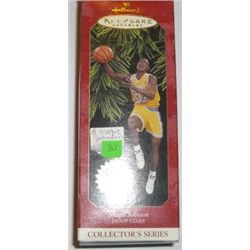 HALLMARK "KEEPSAKE" ORNAMENT COLLECTIBLE *RARE 1997 MAGIC JOHNSON/HOOP STARS* NEW IN BOX NBA CERTIFI
