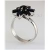 Image 1 : Natural Sapphire 19.06CTW Silver Flower Ring