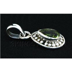 Natural Peridot 7.96ctw Antique Design .925 Pendant
