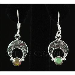 Cabochon Opal 0.54ctw Crescent Design .925 Earring 2.4g