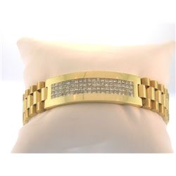 Rolex Diamond Princess Cut Bracelet 7.10 cts 14kt YG