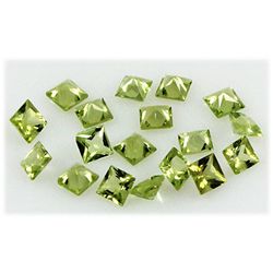 Peridot 5.52 ctw Loose Gemstone 4x4mm Princess Cut