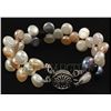 Image 1 : 91.09CTW 7" WHITE-PEACH-LAVENDER-BLACK SIOPAO BRACELET