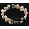 Image 2 : 91.09CTW 7" WHITE-PEACH-LAVENDER-BLACK SIOPAO BRACELET