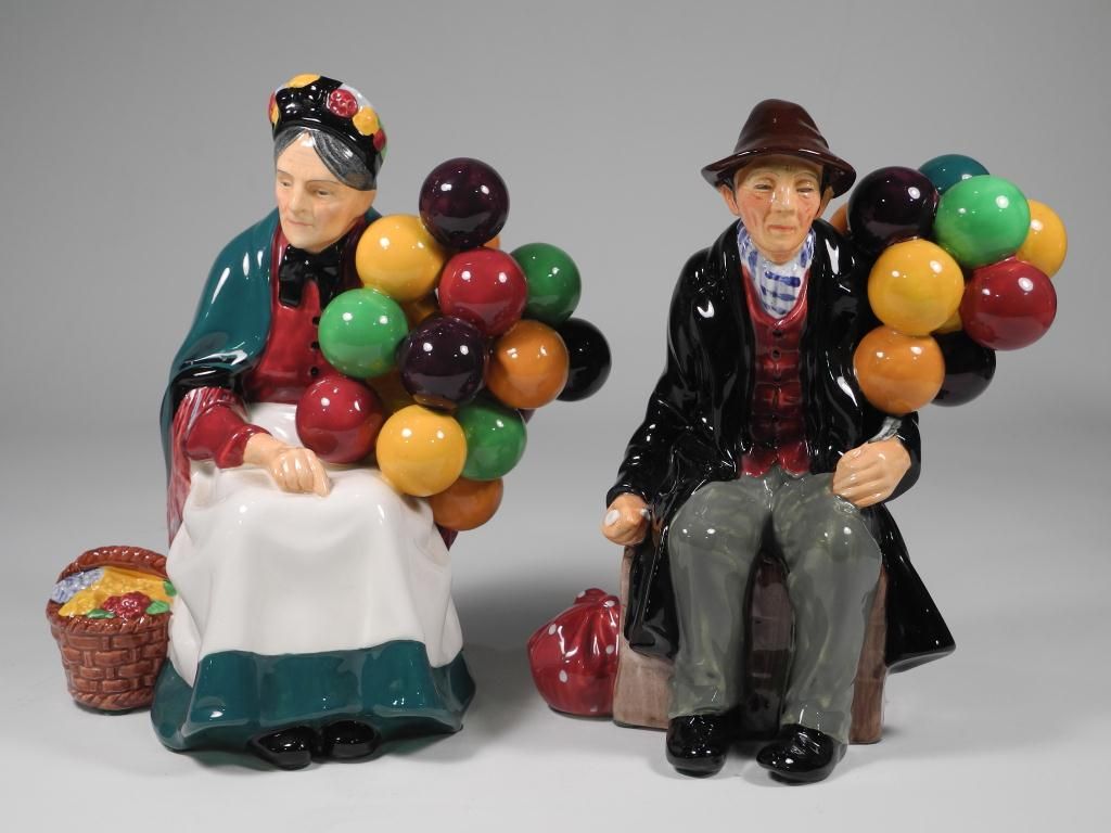 2x Royal Doulton Balloon Man & Old Balloon seller