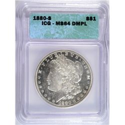 1880-S MORGAN DOLLAR ICG MS-64 DMPL