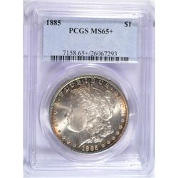 1885 MORGAN DOLLAR PCGS MS-65+ INCREDIBLE COLOR GREAT LOOKING COIN