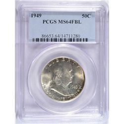 1949 FRANKLIN HALF DOLLAR PCGS MS-64 FULL BELL LINES