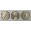 Image 2 : ( 3 ) NICE CIRCULATED PEACE SILVER DOLLARS