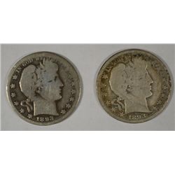 1893 P, GOOD, & O, AG BARBER HALVES