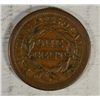 Image 2 : 1853 large penny  UNATTRIBUTED  XF   est $60-$70