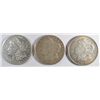 Image 1 : ( 3 ) THREE NICE CIRCULATED MORGAN SILVER DOLLARS