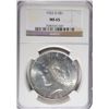 Image 1 : 1922 D Peace Dollar NGC MS65