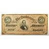 Image 1 : 1864  $50 Confederate note holed  XF est $-$90-$95