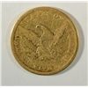 Image 2 : 1861 CIVIL WAR $5 Gold     VF   est  $450-$475