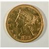 Image 1 : 1883  $5 Gold     XF   est  $470-$485