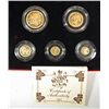 Image 1 : 1984 ISLE OF MAN GOLD PROOF 5 PIECE ANGEL SET