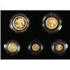 Image 2 : 1984 ISLE OF MAN GOLD PROOF 5 PIECE ANGEL SET