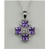 Image 1 : Spectacular 10K WG Ladies Cross Design Pendant
