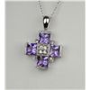 Image 2 : Spectacular 10K WG Ladies Cross Design Pendant