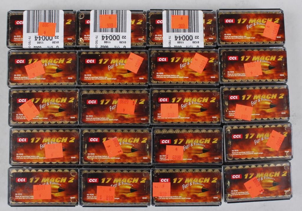 Lot Of CCI 17 Mach 2 Ammo Lot of cci 17 mach 2 ammo