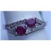 Image 1 : 12.50 CTW RUBY AND DIAMOND RING .925 STERLING SILVER