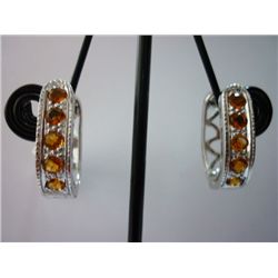 38.00 CTW CITRINE EARRING .925 STERLING SILVER