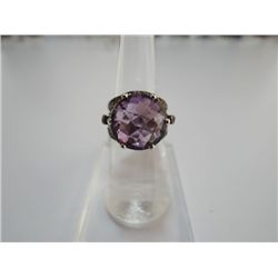 45.00 CTW AMETHYST  RING .925 STERLING